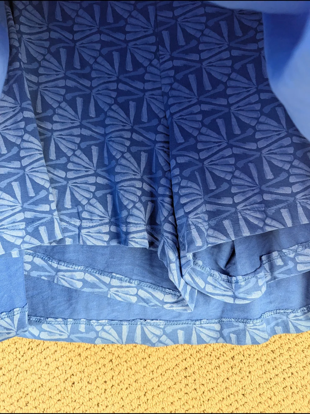 fresh produce Blue Patterned A-Line Skort Atlantic Blue Size XL Stretch